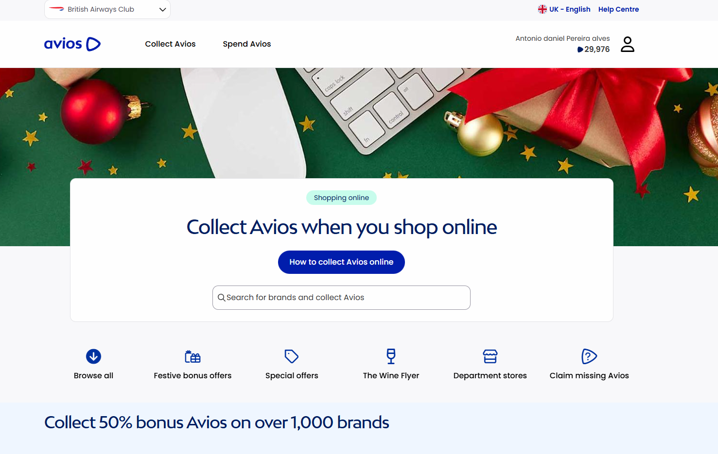 Online shopping portal earnings